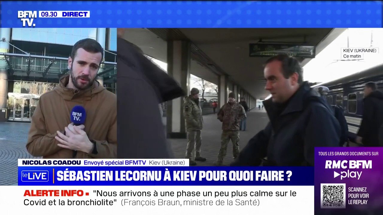 Le ministre des Armées, Sébastien Lecornu, est arrivé à Kiev