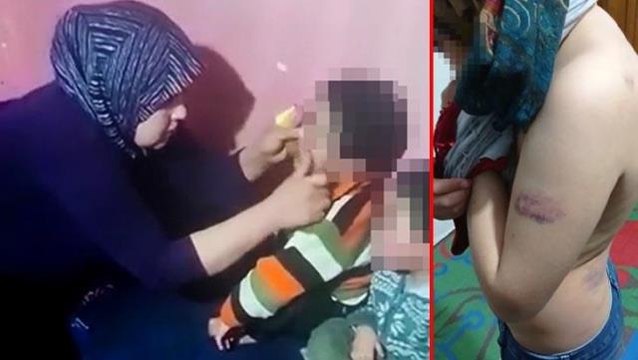 Bu çığlıklara yürek dayanmaz! Çocuklarının ağızlarını bantlayıp çakmakla yaktılar