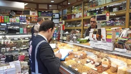 Edirne'deki kuruyemişçilerde yılbaşı öncesi denetim yapıldı