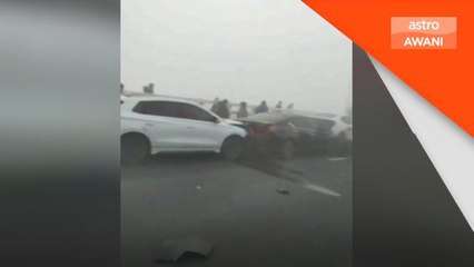 Kemalangan | Puluhan kenderaan dirempuh di jambatan Zhengzhou