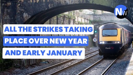 What strikes are happening in the UK over the New Year period and what services will they affect?