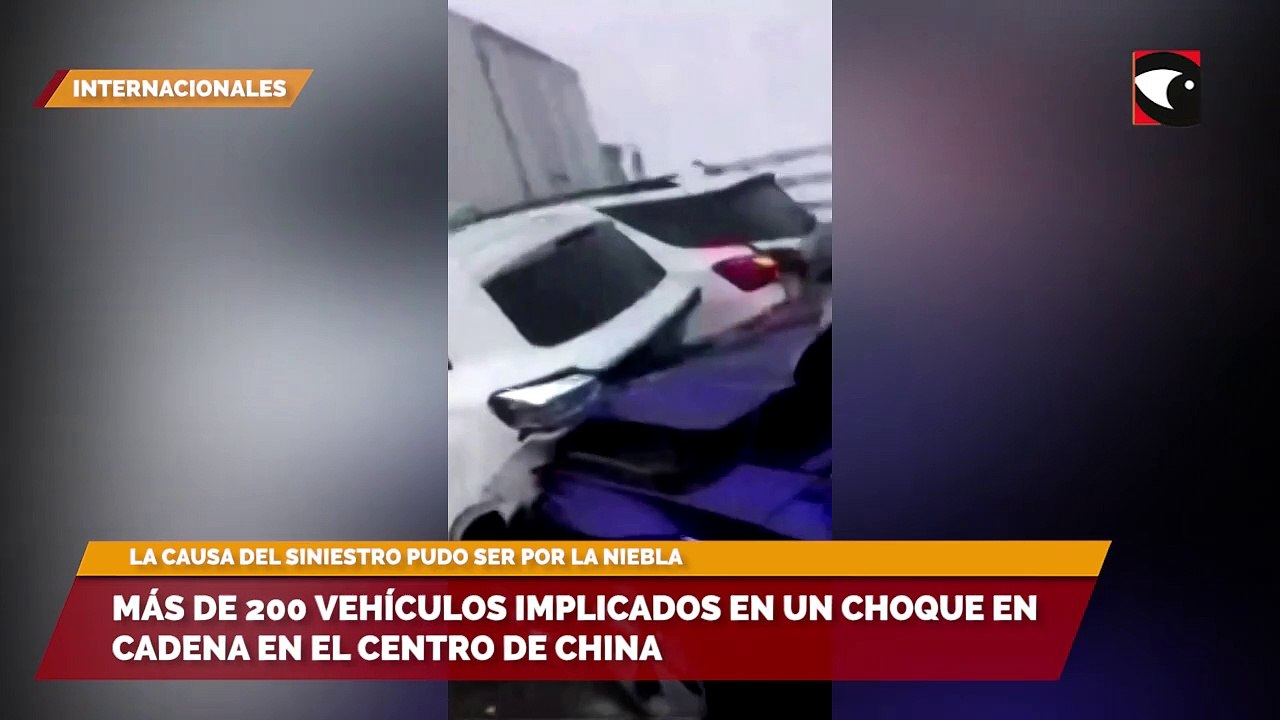 Más de 200 vehículos implicados en un choque en cadena en el centro de China