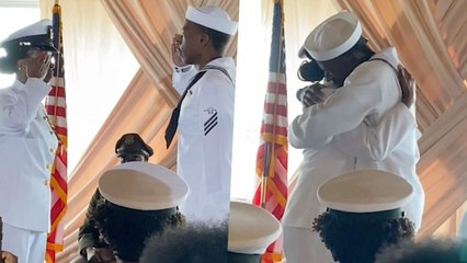 Navy Son Relieves Mom Of Duty After 30 Years Of Navy Service | Happily TV