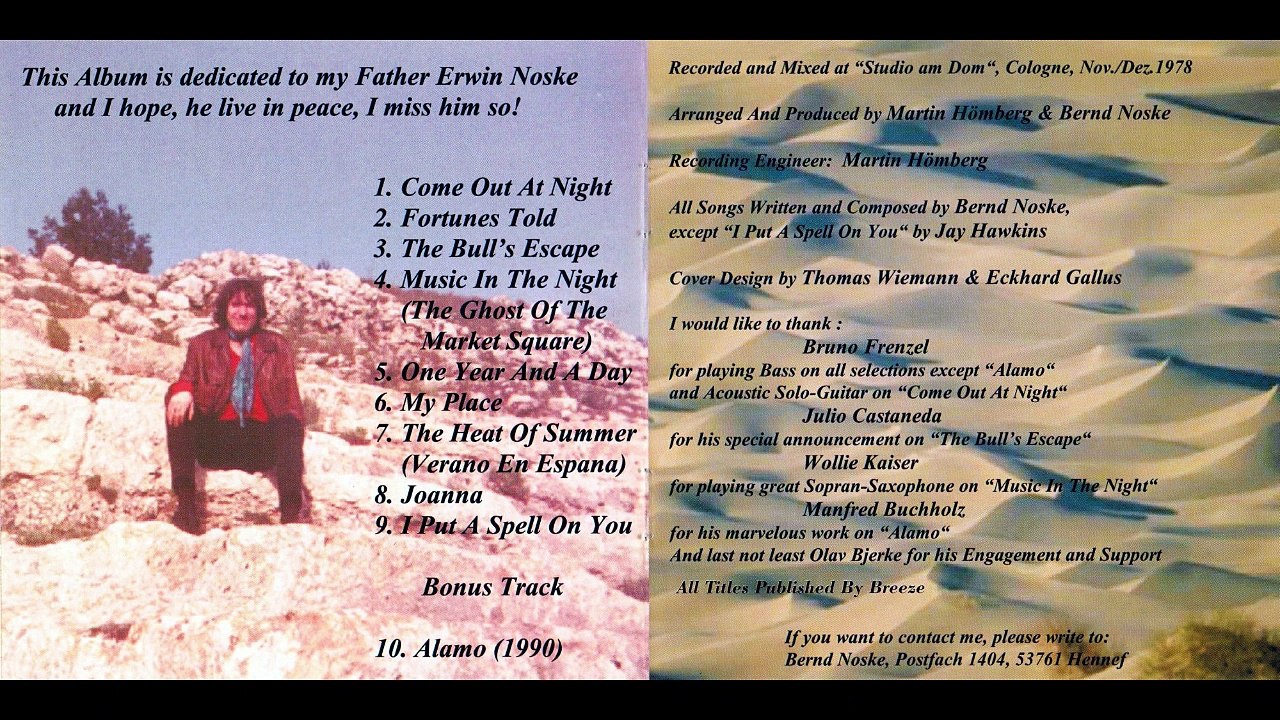 Bernd Noske - Come Out At Night 1999 (Germany, Krautrock, Heavy Prog)