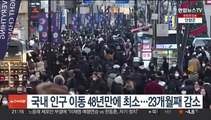 국내 인구 이동 48년만에 최소…23개월째 감소