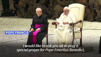 Download Video: Pope says ex-pontiff Benedict 'very ill', prays for him