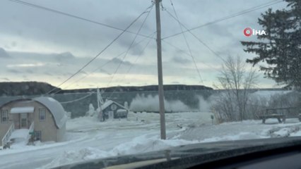 ABD’de göl kenarındaki kasaba tamamen buz tuttu