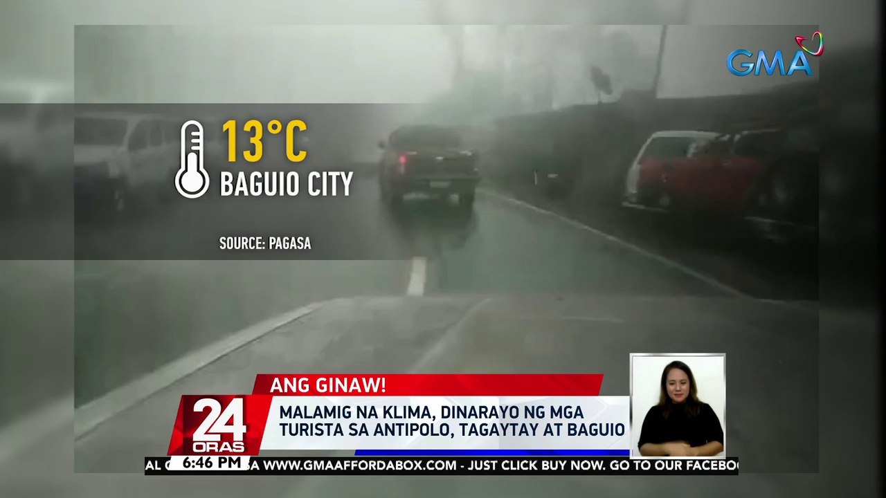 Malamig na klima, dinarayo ng mga turista sa Antipolo, Tagaytay, at Baguio | 24 Oras