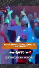 Messi bailando en el cumpleaños de 15 años