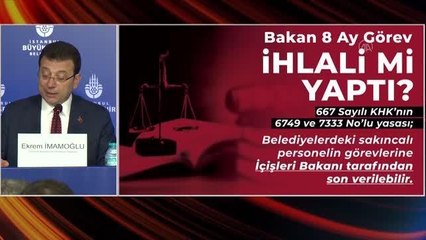 İBB Başkanı İmamoğlu'ndan İçişleri Bakanlığı raporuyla ilgili açıklama