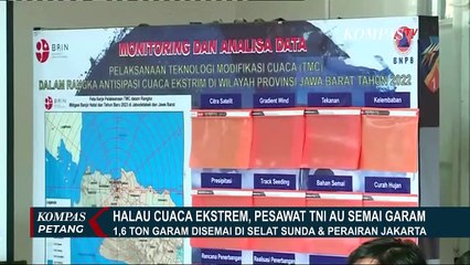 Halau Badai di Jabodetabek, Pesawat TNI AU Semai 1,6 Ton Garam