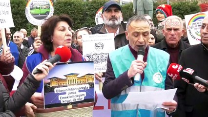 Emeklilerden 'küfe'li maaş zammı protestosu