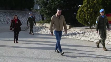 Pedro Sánchez visita a las tropas españolas en Líbano