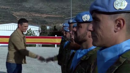 Sánchez visita a las tropas españolas en el Líbano