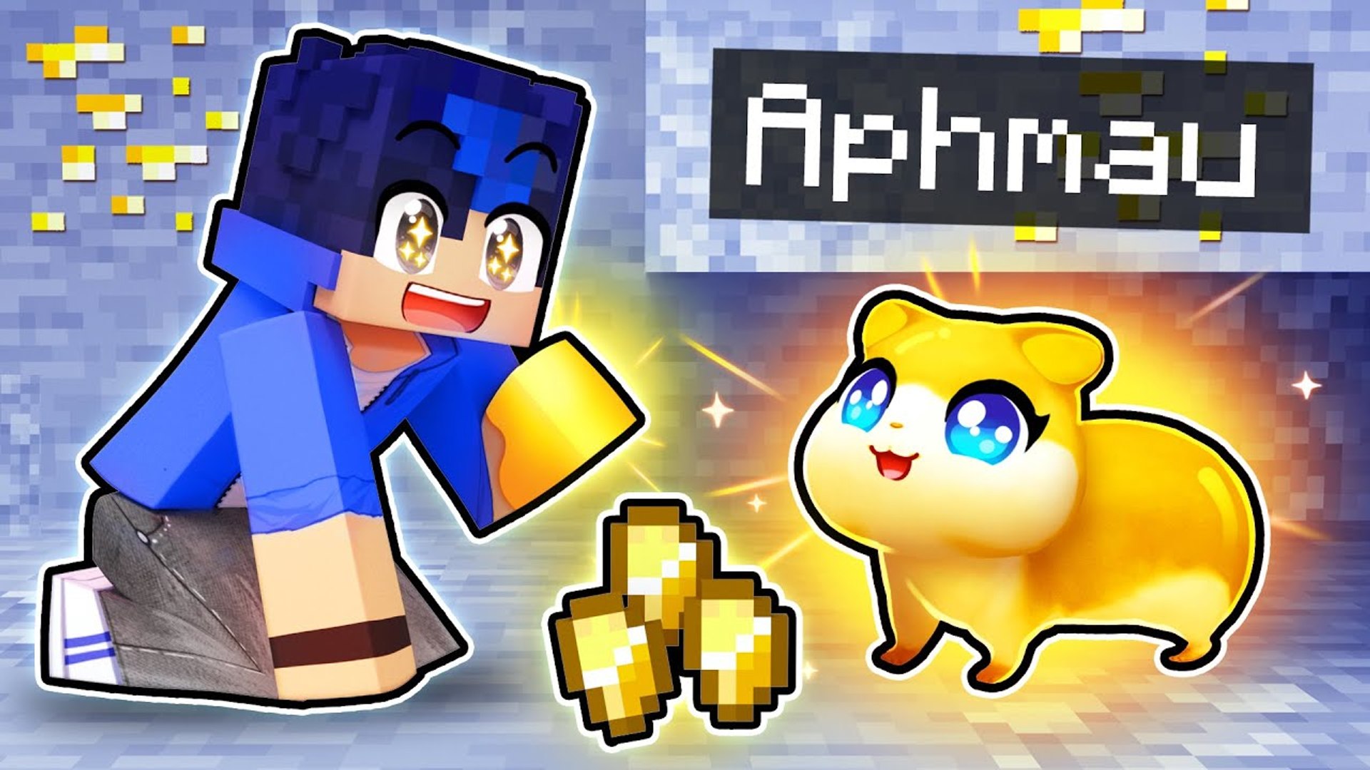 ⁣Playing Minecraft as a HELPFUL Golden Hamster!