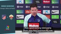 Simeone claims he and Félix have a 'good working relationship'