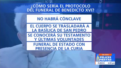 ¿Cuál sería el protocolo en el Vaticano en caso de que fallezca Benedicto XVI?