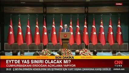 Cumhurbaşkanı Erdoğan açıkladı: EYT'de yaş sınırı olmayacak