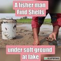 Best Fishing today A fisher man Find Shells under soft ground at lake meets hard skins fishes hole