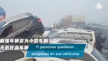 Niebla causa carambola de más de 200 carros en China