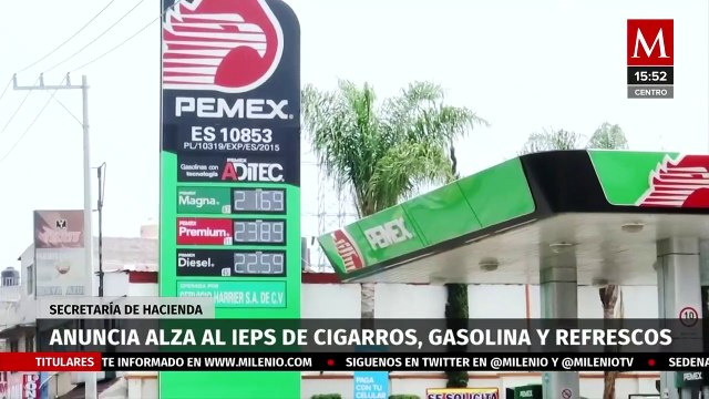 ¿Cuánto aumentará? Hacienda anuncia alza al IEPS de cigarros, gasolina y refrescos