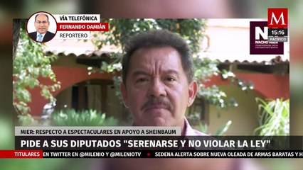 Ignacio Mier pide a diputados de su partido no violar la ley con espectaculares en apoyo a Sheinaum