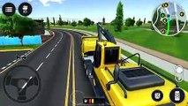 Transporting Excavator to Construction Site - Equipment Transport Truck Driver - Android Gameplay