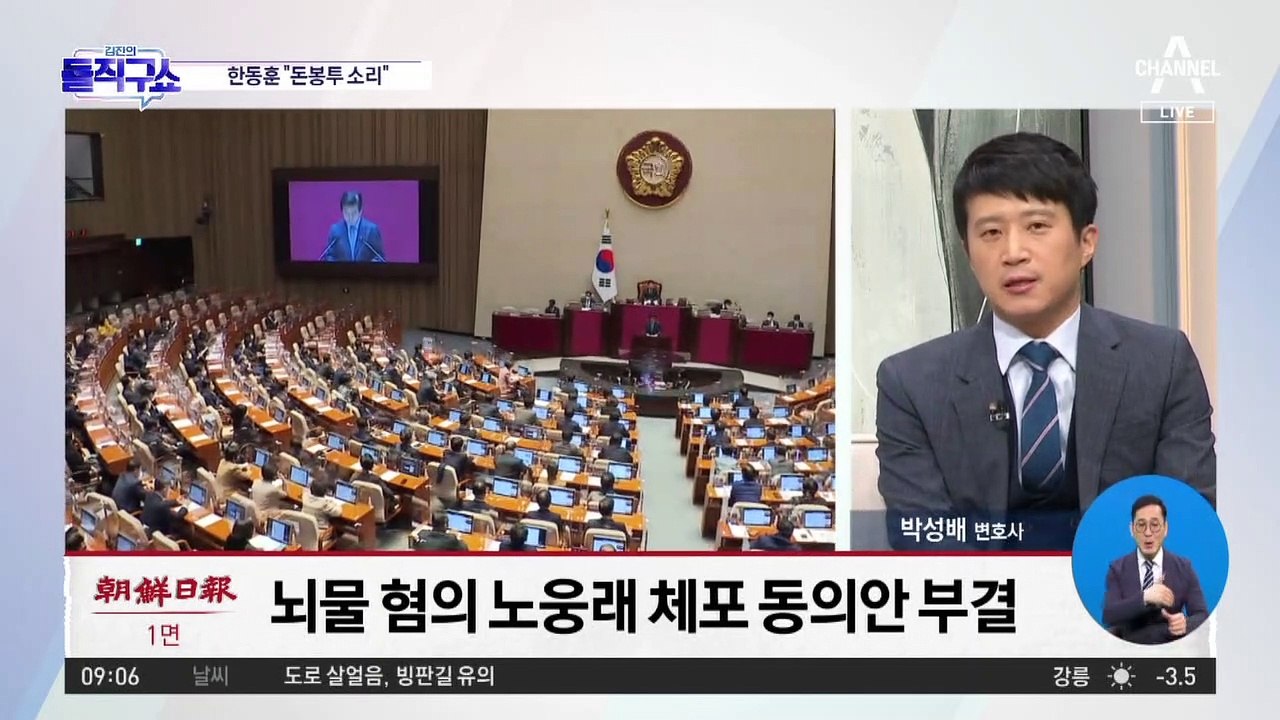 민주당 엄호에 노웅래 체포동의안 ‘부결’
