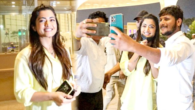 रश्मिका मंदाना ने अपने फैन्स के साथ क्यूट अंदाज में क्लिक करवाए फोटोज