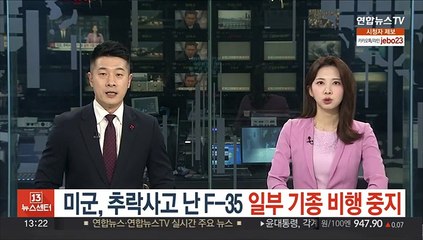 미군, 추락사고 난 F-35 일부 기종 비행 중지