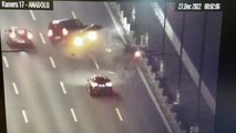 Fatih Sultan Mehmet Köprüsü'ndeki kaza güvenlik kamerasında