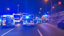 Cinco heridos en un accidente múltiple en Madrid