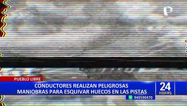 Pueblo Libre: pistas con huecos son un peligro latente para conductores