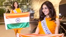 मिस डीवा यूनिवर्स' Divita Rai निकली Miss Universe कॉम्पिटिशन के लिए, एयरपोर्ट पर इस अंदाज में आई नजर