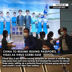 China to resume issuing passports, visas as virus curbs ease