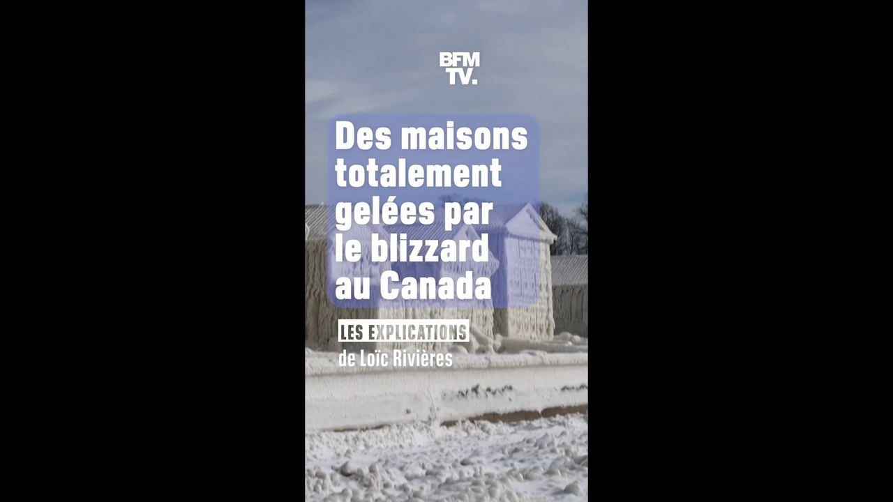 Canada: les images de maisons totalement gelées par le blizzard sur les bords du lac Érié