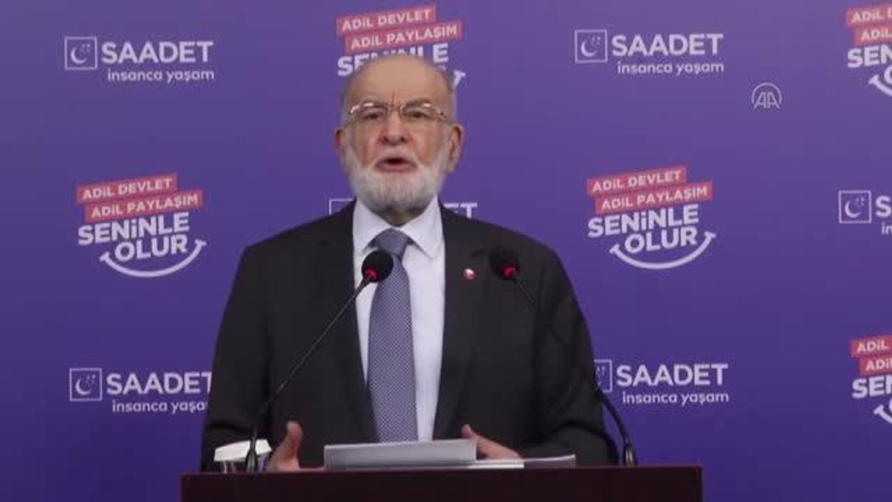Saadet Partisi Genel Başkanı Karamollaoğlu, basın toplantısı düzenledi