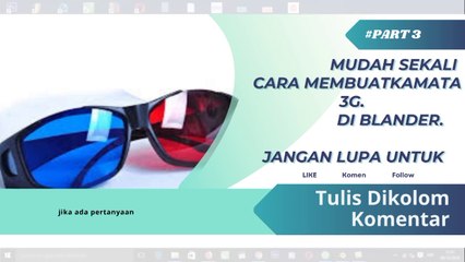 Cara Membuat Kacamata 3G Di Blender | Part3