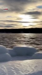 ABD’de Göl Kenarındaki Kasaba Tamamen Buz Tuttu #shorts