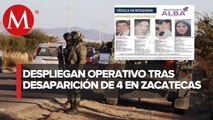 Reportan desaparición de cuatro personas en límites de Zacatecas y Jalisco