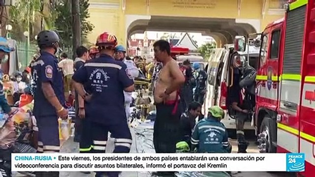 Incendio en casino de Camboya deja por lo menos 19 personas muertas y decenas heridas