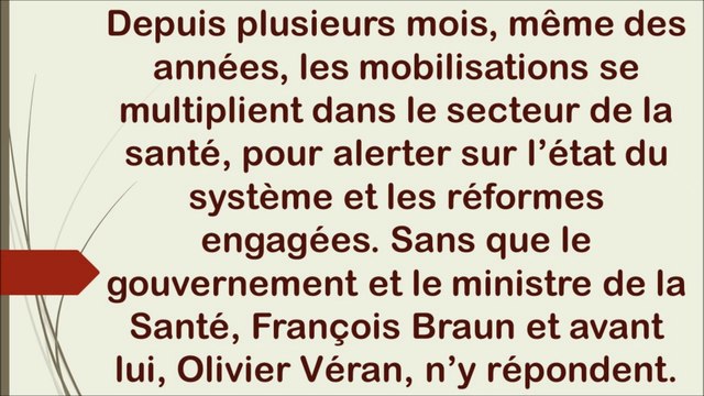 Depuis plusieurs mois, les mobilisations se multiplient dans le secteur de la santé, pour alerter sur l’état du système et les réformes engagées, en vain...