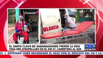 ¡Trágico! Hombre de la tercera edad vestido de Santa Claus fallece atropellado en Sabanagrande, FM