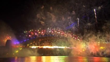 Over 100,000 individual pyrotechnics light up the first-night sky of the 2023