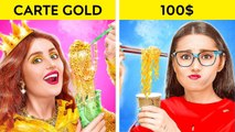 DEFI PAUVRE VS ULTRA RICHE || 100$ vs Carte GOLD ! Adoptée par des Milliardaires par 123 GO!