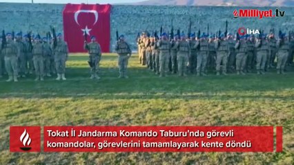 Suriye görevini tamamlayan komandolar Tokat'a döndü