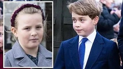 Mia Tindall essaie effrontément de distraire le prince George lors de la visite de Sandringham de Fi