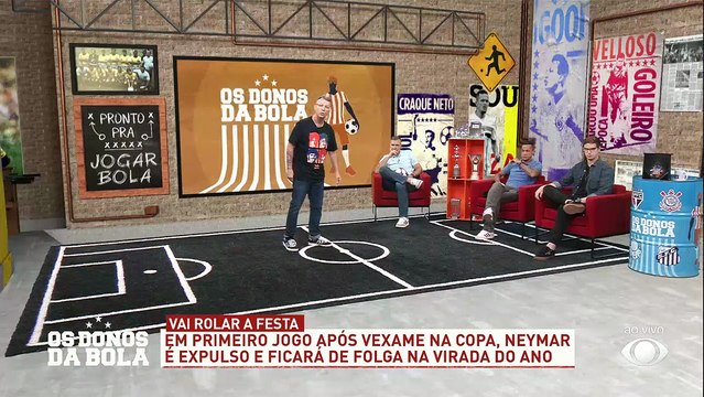 Neto faz homenagem para Neymar Rei do Camarote ; Velloso diz que jogador não pode mais ser ídolo 29/12/2022 15:56:00