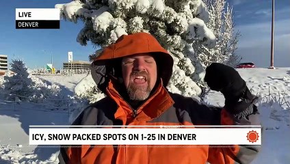 Overnight snow slams Denver