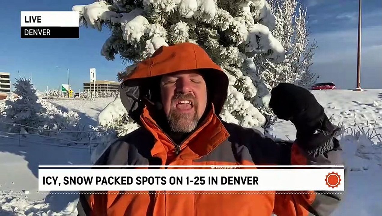 Overnight snow slams Denver